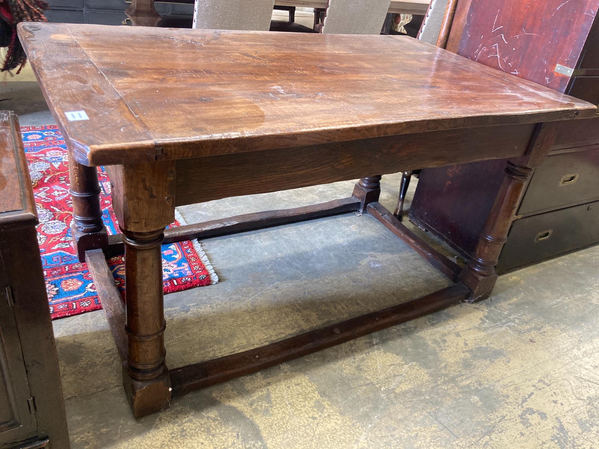 An oak refectory table